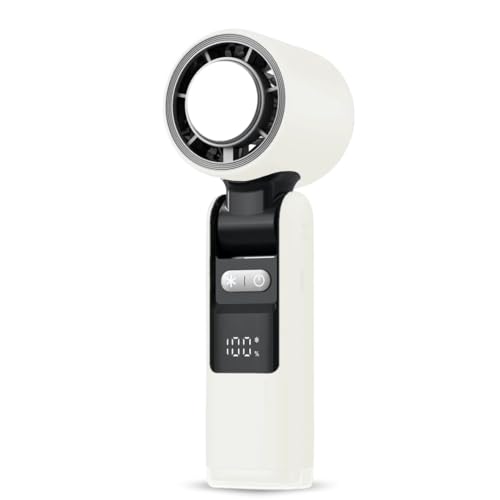 ArcticPad Portable Peltier Chill-Pad Fan - Cooling Handheld Fan with Cold Plate - 13K RPM, 100 Speeds & LED Display - USB Rechargeable Battery Powered Travel Fan - Snow White - color: Snow White