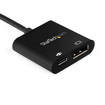 StarTech.com USB C to DisplayPort Adapter with Power Delivery - 8K 60Hz /4K 120Hz USB Type C to DP 1.4 Video Converter w/ 60W PD Pass-Through Charging - HBR3 - Thunderbolt 3 Compatible (CDP2DP14UCPB) | 4K 120Hz, HDR, HBR3, DSC, 32.4Gbps, DP Alt Mode, DP m