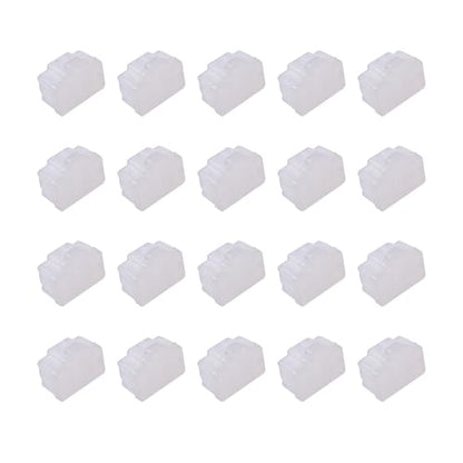 20 PCS RJ45 Port Anti-dust Plugs, Silicone Covers Caps Stoppers, Port Protector for TV, Computer, Other Devices, 0.47 x 0.33 (LxW) - size: RJ45/Transparent/20 PCS
