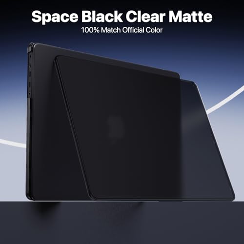 Macaset for MacBook Pro 16 inch Case 2024-2021 M4 M3 M2 M1 Pro/Max [Ultra-Thin Natural] for A3403 A3186 A2991 A2780 A2485 Protective Durable Matte Hard Shell Laptop Cover-Space Black Clear - color: Matte Black