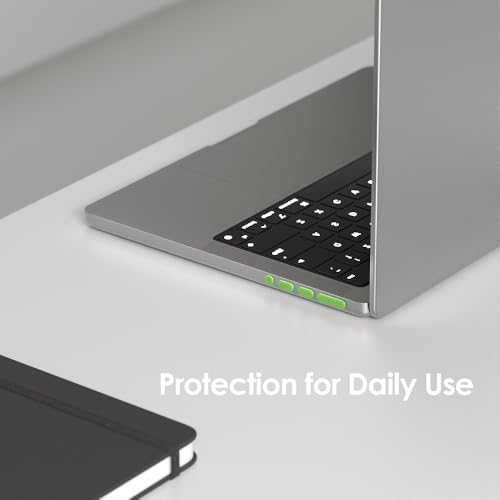 ProElife 7-Pcs Anti Dust Dirt Plug for MacBook Pro 14 16 M5 M4, Green | Durable Laptop Silicone Anti Dirt Protective Cover, Custom Fit Design, Easy to Apply and Clean, Non-Slip Dust Plugs Set - color: Green