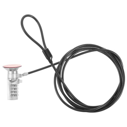 Laptop Security Cable Lock with 4-Digit Combination, Flexible Lightweight Steel and Plastic Construction, 6ft Portable Anti-Theft Lock for Laptop and Electronic Devices at Office