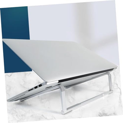 LALAFINA Foldable Desk Mount Laptop Stand Holder for Various Laptop Portable Ergonomic Computer Stand with Compact Metal Design Space Saving Notebook Riser for Comfortable Viewing and