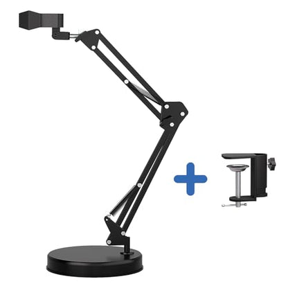 Max 21-inch Adjustable Universal Stand for Digital Microscopes (Only Stand) | 360° Rotating Arm – Table Clamp – Supports Up to 6cm Diameter USB/WiFi Microscopes – Ideal for Lab, Electronics, and DIY - size: Stand