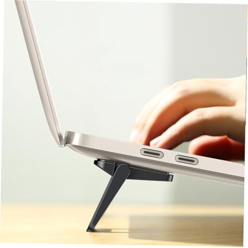 NUOBESTY 2pcs Foldable Mini Laptop Stand and Notebook Holder Portable Desktop Laptop Support for Cooling Ventilated Desks, Suitable for Office and Home Use