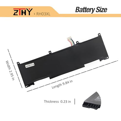 45Wh RH03XL M02027-005 Laptop Battery Replacement for HP ProBook 430 440 | 445 450 455 G8 G9 G10 /ProBook 630 640 650 G8 /Probook 630-G9 /EliteBook 630 640 645 650 655 G9 G10/ Zhan 66 Pro A 14 G4 - size: 9.84*2.95*0.23 inch RH03XL