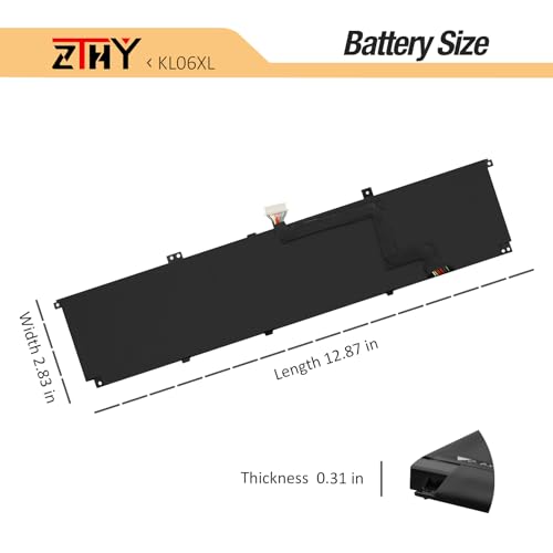 KL06XL L85885-005 Laptop Battery Replacement for HP Envy 15-EP 15-EP0000 | 15-EP0000NS 15-EP0000NU 15-EP1010TX 15-EP0100TX 15-EP0031UR 15-EP0123TX KL06083XL HSTNN-IB9M L85853-1C1 11.58V 83.14Wh 6-Cell - size: 12.87*2.83*0.31 inch KL06XL