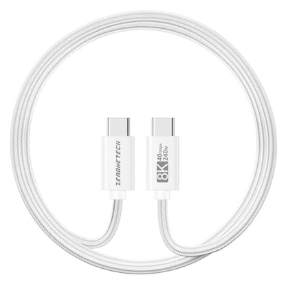 ZeroneTeck 40Gbps USB C Monitor Cable 5FT, USB4 for Thunderbolt 4/3, 8K/Dual 4K@60Hz Display, USBC Video and Data Cable, 2X Faster than USB C 3.2 Gen 2x2, 240W Charging for iPhone 17, Monitor, Carplay - size: 5FT