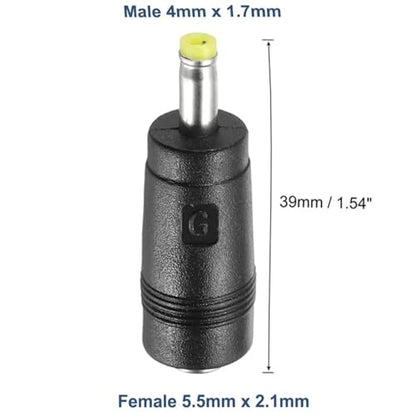 DC Power Connector 50PCS DC Power Adapter Converter Set-5.5×2.1mm Female to 4.0×1.7mm Male Plug for Laptop/PC/CCTV/LED/Router ﻿