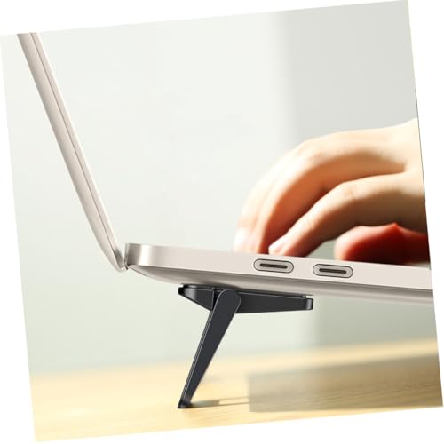 LALAFINA 2pcs Foldable Laptop Stand Mini Notebook Holder with Ventilated Cooling, Portable Desk Laptop Riser for Office and Home Use