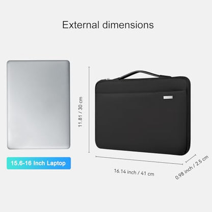 LANDICI 15.6-16 Inch Protective Laptop Sleeve with Handle, Black | Waterproof computer cover for MacBook Pro 16 M1-M4 2019-2025 and 15.6-16 inch HP, Dell, Lenovo, Acer and ASUS laptops - color: New Black, size: 15.6-16 inch