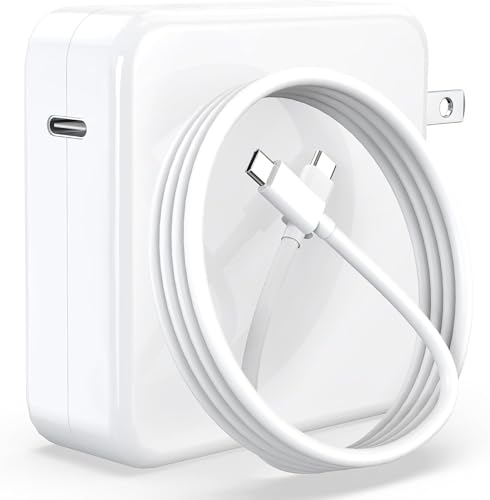 Charger Replacement for MacBook Pro 100W, USB C Fast Charger for MacBook Pro 16, 15, 14, 13 Inch, MacBook Air 13 Inch, iPad Pro 10.9,11 Inch and iPad Air 10.9 inch(2020) Works with Type-C Power Supply - color: Black