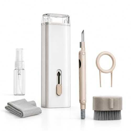 MFN 7-in-1 Electronics Cleaning Kit for AirPods, Earbuds, Keyboard, Laptop, Phone & Camera, Multifunction Cleaning Pen with Screen Spray, Keycap Puller and Brush