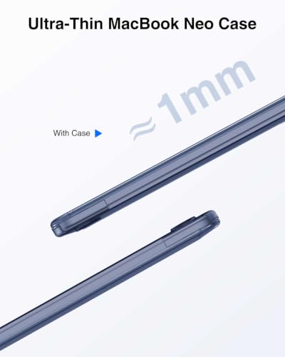 Fintie Case for MacBook Neo 13 Inch A3404 2026, Anti-Crack Bumper, Indigo | Ultra-Thin, Scratch-Resistant, Anti-Fingerprint, Protective Matte Case - color: Indigo