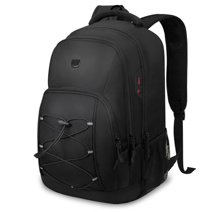 Goloni Travel Backpack, 17 Inch Laptop Backpack for Men Women, Business Backpack with Luggage Strap,Black - color: Black