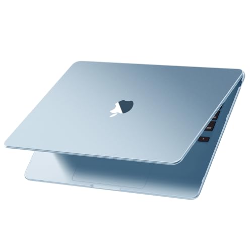 Macaset for MacBook Air 15 inch Case M5 M4-M2 2026 2025-2023 Laptop Cover | 100% Match Official Color | Closes Seamlessly | Hard Shell Laptop Cover | A3448 A3241 A3114 A2941 - color: Sky Blue Clear