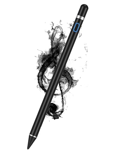 Active Stylus Pen for Android,Rechargeable Universal iPad Pen for Tablet, Digital Pens Fine Point Stylist Pen Compatible with Android, iOS, iPhone, iPad mini/Pro/Air and More Tablet/Phone - color: Black