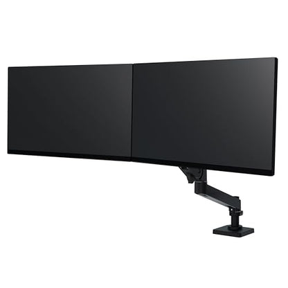 Ergotron – Upgraded LX Pro Premium Dual Direct Monitor Arm, VESA Desk Mount – for 2 Monitors Up to 27 Inches, 9 lbs Each – Matte Black - color: Matte Black
