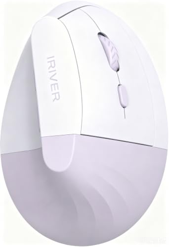 KYSONA EM18 Wireless Ergonomic Vertical Mouse, Ergo Design, Bluetooth Cordless Mouse for Medium/Large Hands, Silent Click, 5-Level Adjustable DPI, Carpal Tunnel Mice for Computer/PC/Mac/Laptop, Purple - color: Purple