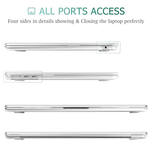 May Chen Case for MacBook Air 13/13.6-inch (M5/M4/M3/M2, 2022-2026 Models A3449 A3240 A3113 A2681), Lightweight | Closes Seamlessly | Ideal for Work Hard Shell Case, Crystal Clear - color: Crystal Clear