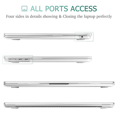 May Chen Case for MacBook Air 13/13.6-inch (M5/M4/M3/M2, 2022-2026 Models A3449 A3240 A3113 A2681), Lightweight | Closes Seamlessly | Ideal for Work Hard Shell Case, Crystal Clear - color: Crystal Clear