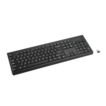 Kensington KB270 EQ Wireless Rechargeable Keyboard, Full-Size, Spill-Proof, 2.4GHz & Bluetooth 5.0 Connection, Compatible with Windows and MacOS (K75558NA) | Full-size, spill-proof, 2.4GHz and Bluetooth 5.0 connection, compatible with Windows and macOS -