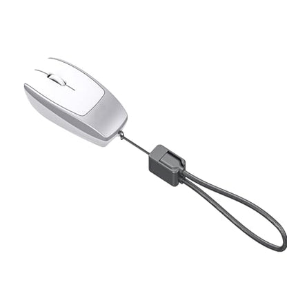 Mini Bluetooth Mouse Rechargeable with TF Card Reader (Max 2TB),Great idea for Kids,Travel and Gift-Silver - color: Silver