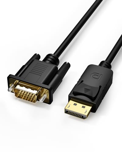 Display Port to VGA Cable 3FT, DP to VGA Adapter Male to Male | Displayport to VGA Cord Converter for Computer, Monitor, TV, Projector (Not Bidirectional,Not Compatible with HDMI or USB) - size: 3 feet