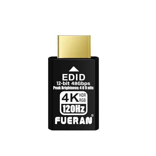 4K 120Hz HDMI 2.1 Dummy Plug – High-Resolution Virtual Display Emulator for PC, VR Headsets & Cryptocurrency Mining EDID Headless Ghost Display Adapter (4K/120Hz-HDR) - color: HDMI2.1-4K/120Hz-HDR