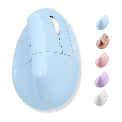 X9 Performance Wireless Vertical Ergonomic Mouse - (BT + 2.4Ghz) - Click in Comfort - Up to 4000 DPI, 6 Button, Rechargeable - Bluetooth Ergonomic Vertical Mouse Wireless - for Mac and PC - Blue - color: Blue