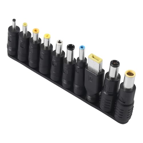 10pcs Universal DC Connectors Plug Kit DC Power Connector Adapter Laptop DC Power Adapter Tips 5.5 mm x 2.1 mm for Laptop Speaker Notebook - color: 10pcs