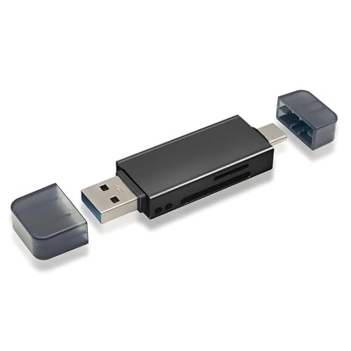 Xiwai Type-C & USB 3.0 to SD Card & TF T-Flash Card Reader Writer for Tablet & Camera & Laptop & Mate Serial Phone - style: USB-C to TF+SD