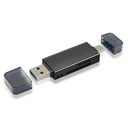 Xiwai Type-C & USB 3.0 to SD Card & TF T-Flash Card Reader Writer for Tablet & Camera & Laptop & Mate Serial Phone - style: USB-C to TF+SD