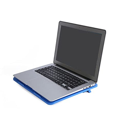 Yosoo Health Gear Laptop Cooling Pad with Big Fan, USB Powered Stand for 14" or Smaller Notebooks, Quiet Laptop Cooler Base (Blue) - color: Blue