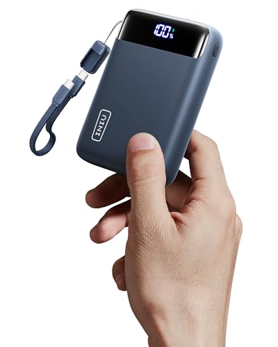 INIU Portable Charger, Smallest 20000mAh 22.5W Fast Charging Power Bank | USB-C Cable, Flight-Safe, Travel Essentials, Flashlight, Battery Pack for iPhone 17 Samsung Xiaomi Google, Mini Size, Blue - color: Blue