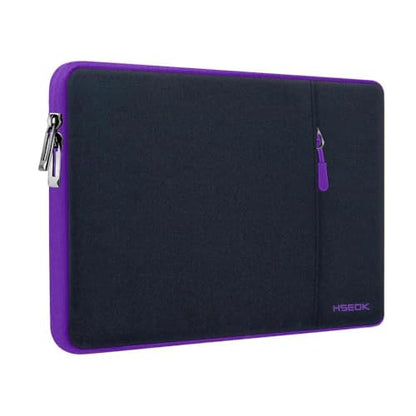 Hseok Laptop Case 13.3 14 inch Sleeve, Rainproof & Shockproof Carrying Case Compatible with MacBook Pro/Neo 14 M5/M4/M3/M2/M1,13.3 MacBook Air/Pro,XPS 14 and Most 13"-14" Notebook Tablet,Bk-Purple - color: Black-purple