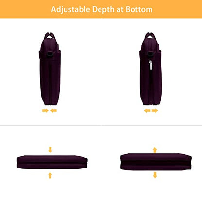MOSISO Laptop Bag 13.3 inch, 13-14 inch Computer Bags | Compatible with MacBook Neo 13/ Air 13/13.6/ Pro 13/14, Laptop Messenger Bag with Adjustable Depth at Bottom, Magenta Purple - color: Magenta Purple, size: 13.3 inch