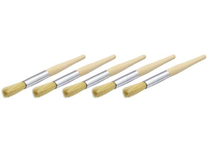LBY 5pcs Natural Pig Bristle Espresso Maker Cleaning Brush, 195mm(7.68'') Household Cleaning Brush, Paint Brush Parts Cleaning Brush, Natural Pig Bristle, Wooden Handle - size: 195mm (7.68")Coffee machine cleaning brush