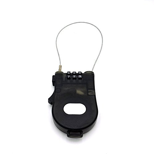 Crysto 3-Foot Retractable Cable Password Lock - color: Black