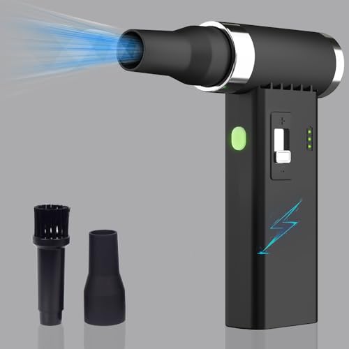 Air Duster – Super Power Handheld Air Duster with High-Speed 110000RPM, Rechargeable Brushless Motor Durable Blower, stepless Adjustable Dust Blower for Keyboard, PC, Car & Home Cleaning