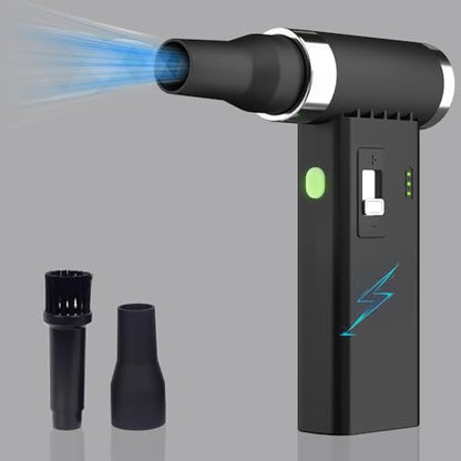 Air Duster – Super Power Handheld Air Duster with High-Speed 110000RPM, Rechargeable Brushless Motor Durable Blower, stepless Adjustable Dust Blower for Keyboard, PC, Car & Home Cleaning