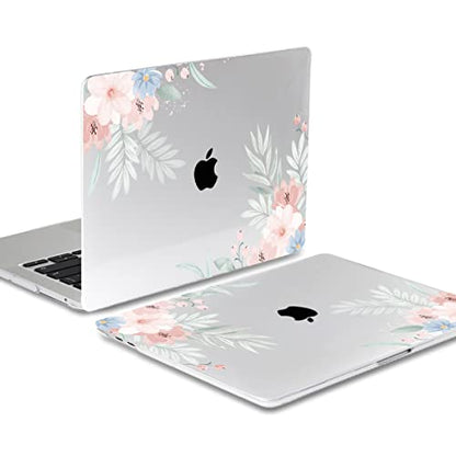 Batianda LumiArt Case for MacBook Pro 13 inch 2020 2022, Pastel Clear Floral - color: Cute flower