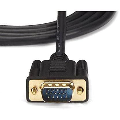 StarTech.com HDMI to VGA Cable – 6ft 2m - 1080p – Active Conversion – HDMI to VGA Adapter Cable for Your VGA Monitor / Display (HD2VGAMM6) | Active HDMI to VGA monitor or display cable, 2m, Digital to analog conversion, Built-in, Reduce clutter - size: HD