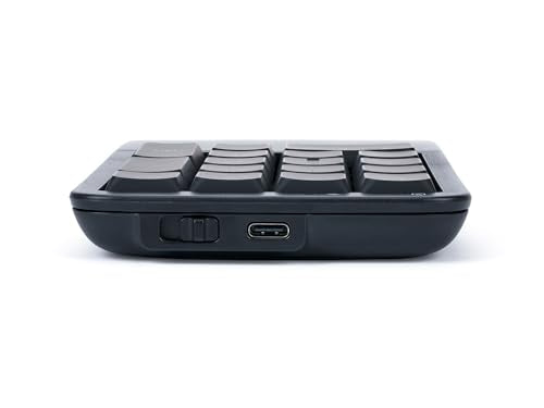 KINESIS Mechanical Keypad LP Numeric 10-Key for Mac & PC | Wired & Wireless Mode | Quiet Linear Mechanical Switches | Programmable | Ergonomic Palm Support | Backlit