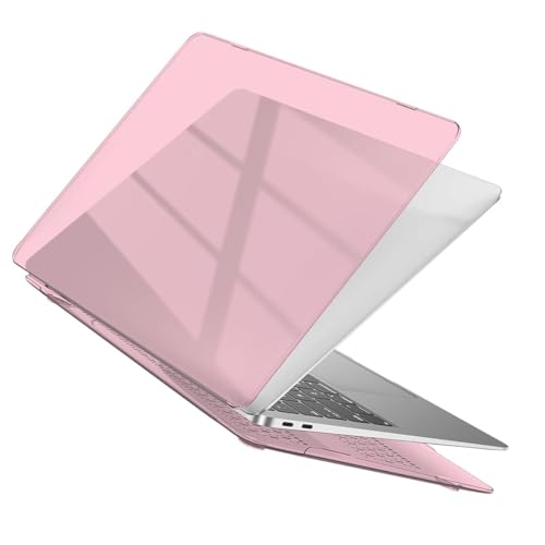 for MacBook Pro 13 inch Case 2024 2023 2022-2016 M1/M2/M3/M4/IntelChip,A2338/A2289/A2251/A2159/A1989/A1706/A1708 Transparent Plastic Hard Shell Protective Cover for MacBook Pro 13.3",Pink - color: Macbook-13.3PRO-pink, size: Macbook13.3PRO