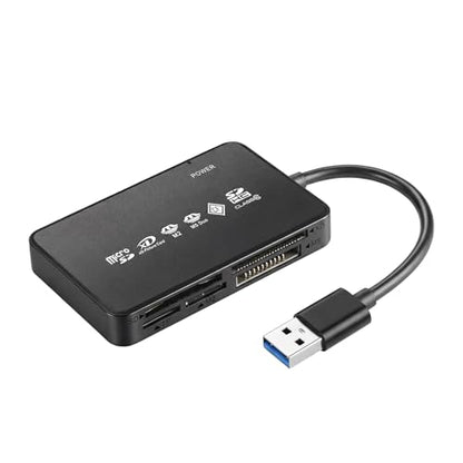 SD Card Reader USB 2.0 for CF/SD/TF(MicroSD)/XD/M2/MS, 6 in 1 Multi Memory Card Reader Adapter for PC, Laptop, MacBook, iMac, Surface Pro and More