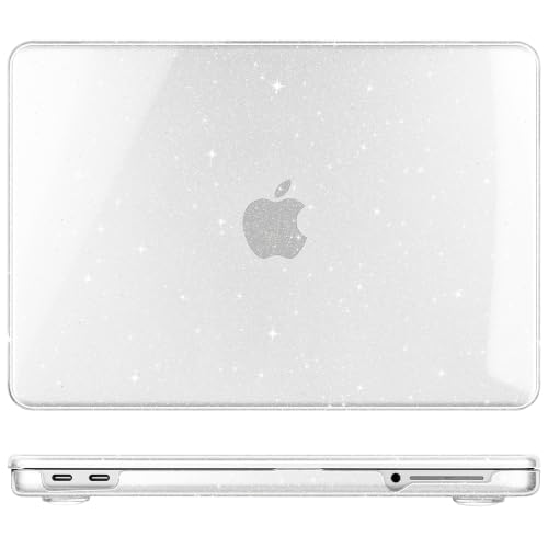 May Chen Compatible with MacBook Neo 13 inch Case 2026 Model A3404, Plastic Hard Shell,Keyboard Cover,Screen Protector,Dust Plug, for MacBook Neo 13" with A18 Pro Chip, Glitter Clear - color: Glitter Clear