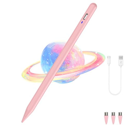 Universal Magnetic Stylus Pen for iOS/Android,Rechargeable Touch Screen Pen for Drawing&Writing Tablet Stylus for iPhone/Samsung/XiaoMi/Huawei/Vivo/Lenovo and Other Android Device-Pink - color: Pink