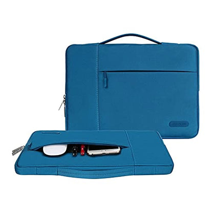 MOSISO Laptop Case 13.3 inch, 13-13.3 inch Laptop Sleeve with Handle Compatible with MacBook Air/Pro 13/Pro 14 M5 M4 M3 M2 M1,HP Dell ASUS Lenovo, Polyester Multifunctional Computer Bag, Lake Blue - color: Lake Blue, size: 13.3 inch
