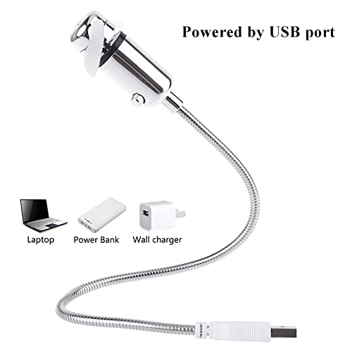 Sokelinn-six USB LED Fan,Mini Portable USB Powered Flexible Cooling Fan with Switch for Desktop PC Computer Laptop Notebook Tablet (1)